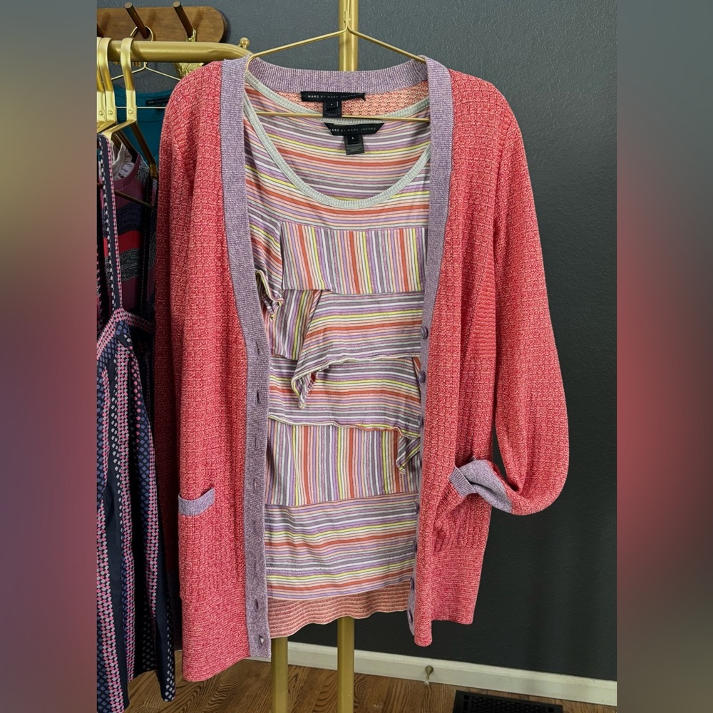 🌟MARC By Marc Jacobs 🌟Silk/Cashmere/Cotton Blend!! Long cardigan - Picture 13 of 16